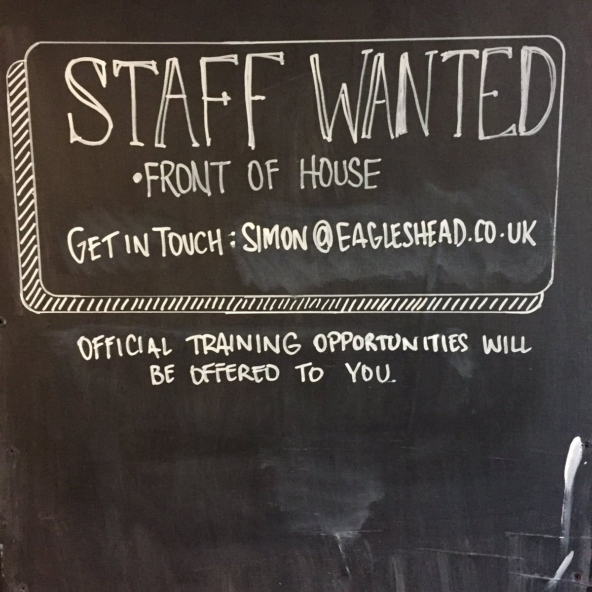 Great staff training opportunities available at the Eagles Head <a href="/FCGrizedale/">Grizedale Forest</a> <a href="/dickensianfest/">Ulverston Dickensian</a> <a href="/SLMPlive/">Ulverston Live.</a>