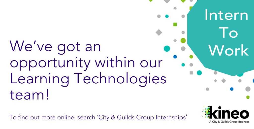 kineo's tweet photo. Our 6 week long #InternToWork opportunity is based in Brighton within our Learning Technologies team, want more information or to apply - https://t.co/qeD1DMOy9t https://t.co/pP413niv8K