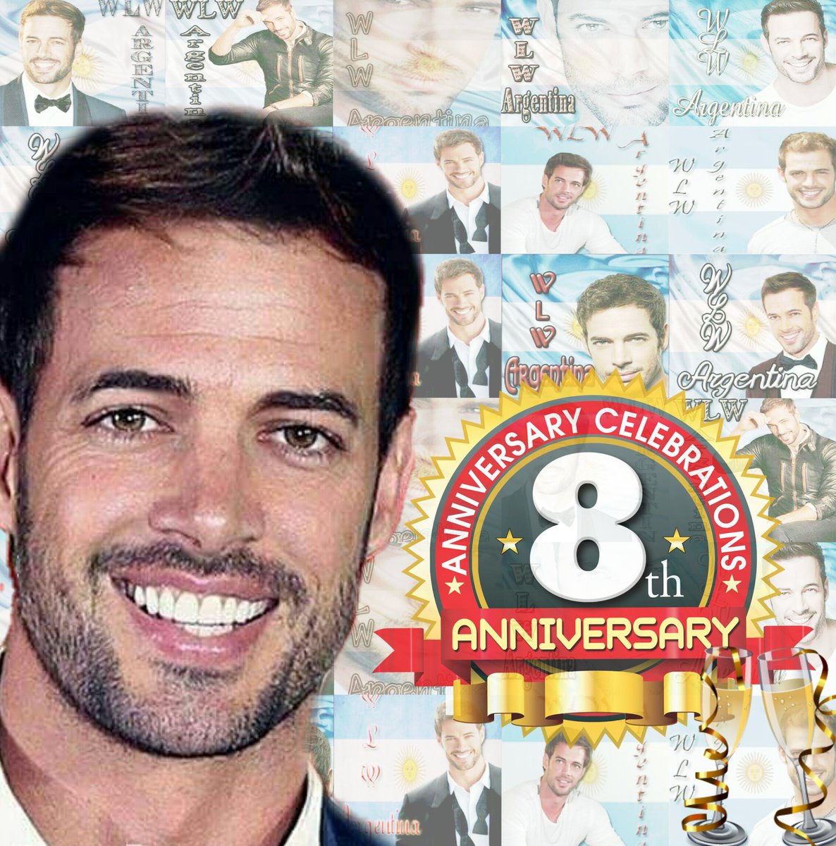 Happy Sunday #Levyfamilia!!! Hoy festejamos el 8vo.Aniversario de  <a href="/WLW_ARGENTINA/">WLW_ARGENTINA</a> 🎉🎉🎉. 8 años apoyando y acompañando a <a href="/willylevy29/">William Levy</a>