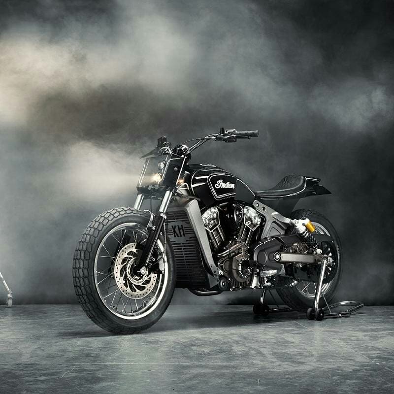 built_magazine's tweet photo. Outside of the Built stand there are a few other stand out bikes at the #mcnshow. Head over to  @indianmotorcycleuk to see the @krazyhorse5 Street Hooligan Scout kit. Careful not to slip in the puddle of drool that's been building up in front of it over the weekend... https://t.co/mdWbydLpUU