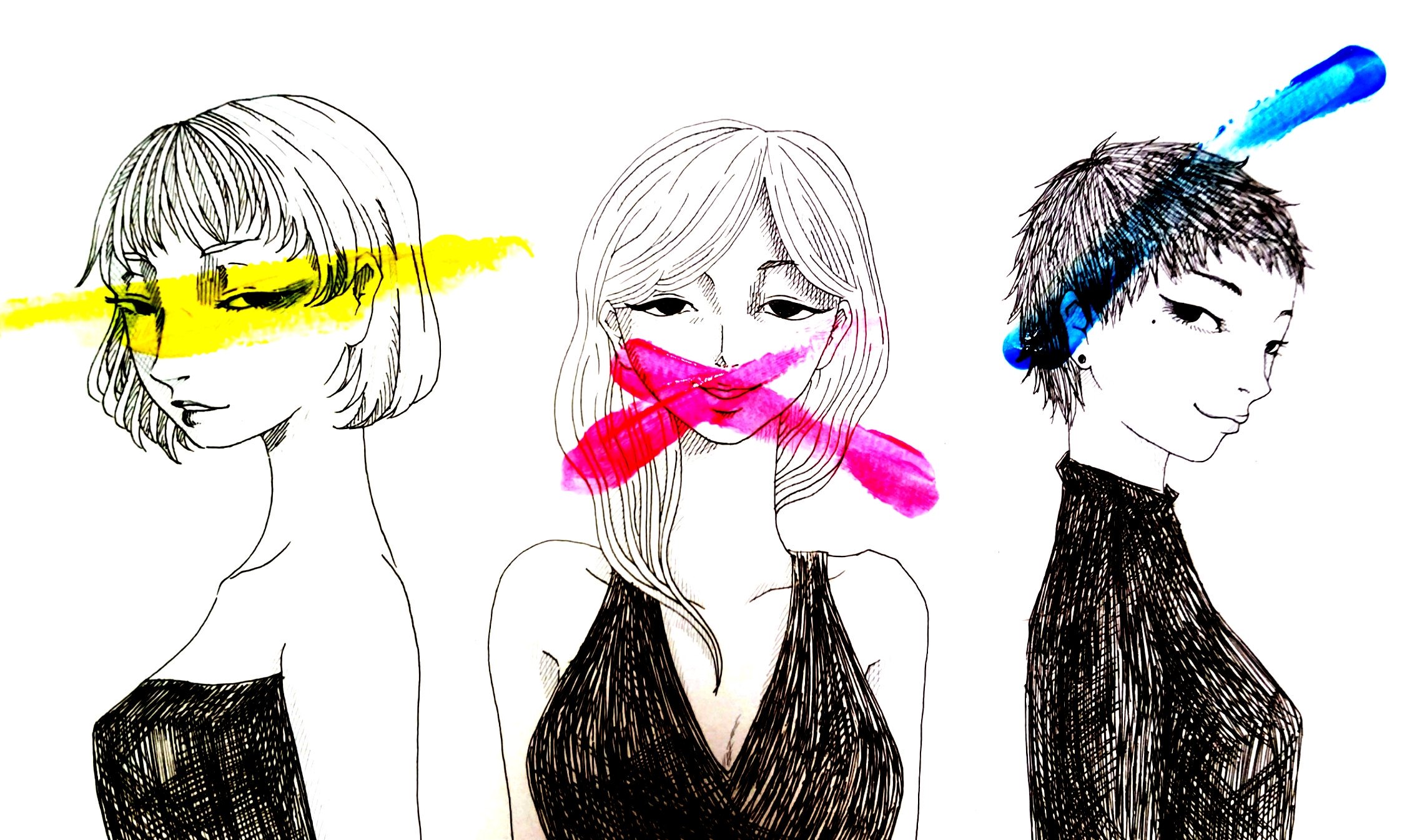 Ako Auf Twitter 見ざる言わざる聞かざる イラスト Illustration アート Art 絵 Picture ペン画 絵の具 女性 見ざる言わざる聞かざる 良い女の条件かしら T Co 8osxk8mm32 Twitter