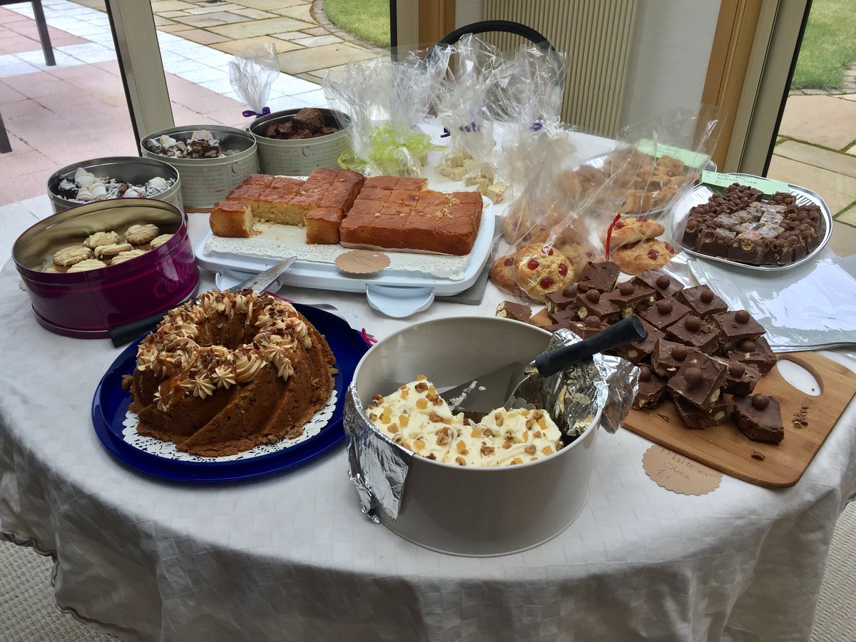 The cake table at today’s @itsgood2give art,home baking and fashion event - we managed a few slices! #cake #charity