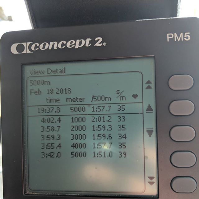ocr_dad's tweet image. 20 seconds faster than last week's 5k ski.

#crossfit #skierg #concept2 #homegym #garageathlete