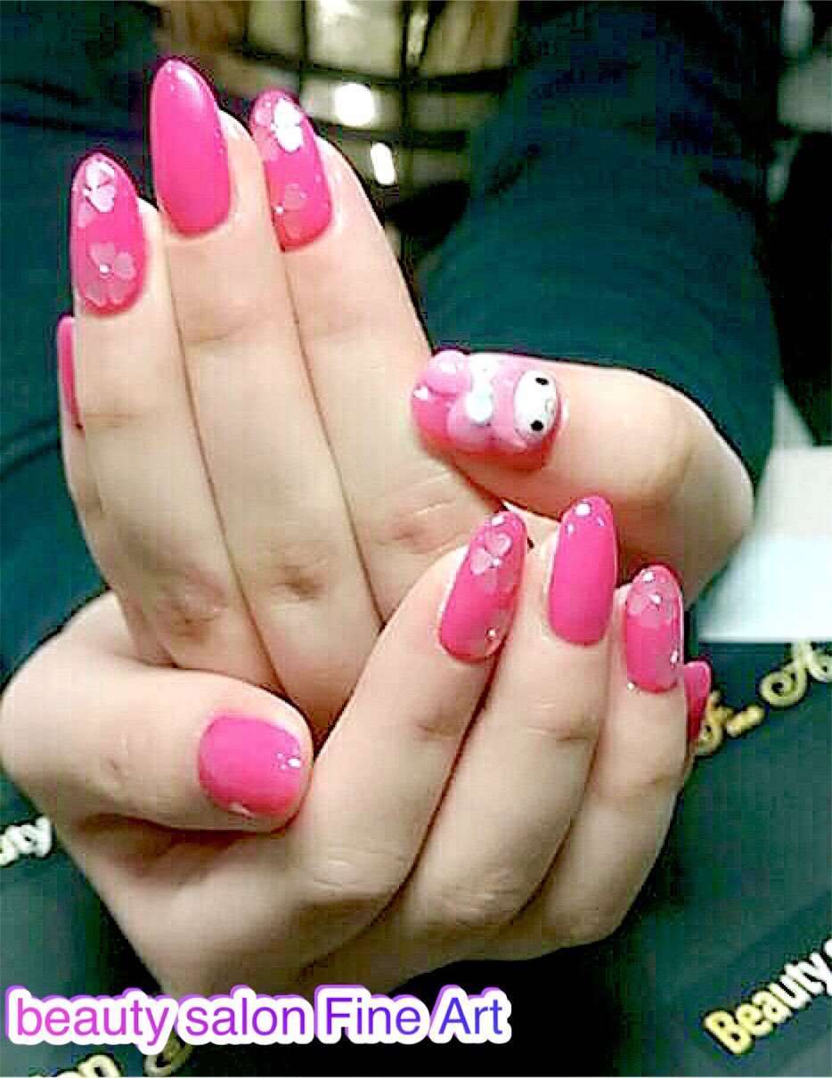 ゆーぷり ご新規様ジェルネイル マイメロ3dあり が5000円 Popteenモデルさんも来店 千葉で人気のサロンと言えば ビューティーサロン ファインアート Popteen マイメロ サンリオ ファインアート ジェルネイル 人気店 ネイルが安い