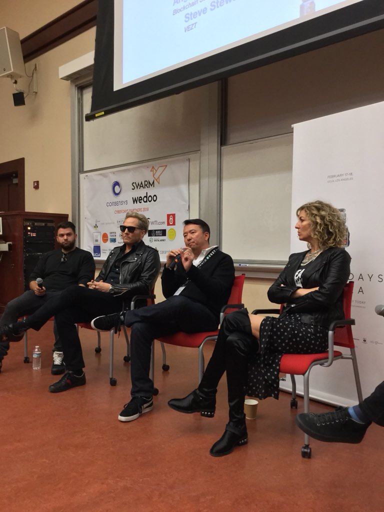 greatbookminds's tweet photo. Live discussion on the theme “Blockchain, the Next Disrupters for the Music Industry” #CyberDays #UCLABlockchainLab https://t.co/FB3E71JJym