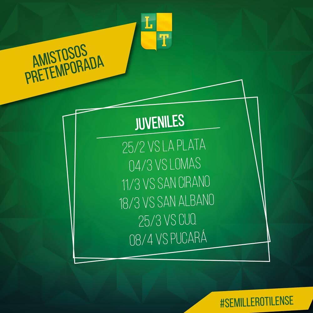 clublostilos's tweet photo. ¡A la cancha! Esta semana se juegan los primeros amistosos de la pretemporada. El Plantel Superior se va de gira a Mar del Plata y los Juveniles enfrentan a @laplatarugby. #VamosTilos #SomosTodos #SemilleroTilense https://t.co/nkU4tyKHDF