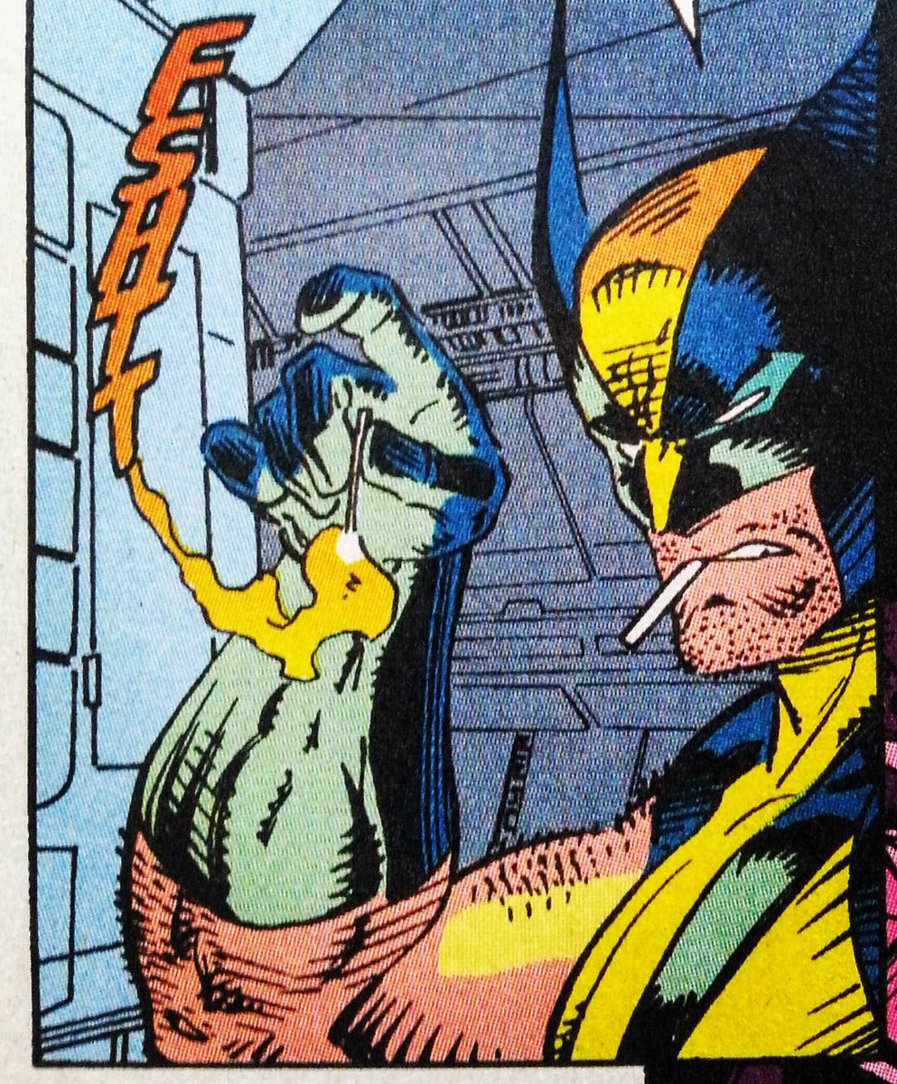 Skrull88's tweet photo. Smoke 'em if you got 'em
X-Force # 17 by Fabian Nicieza, Art by Greg Capullo and Henry Candelario, Marvel Comics, December 1992
#90scomics #comicpanel #comicsofinstagram #xforcecomics #wolverine #xcutionerssong #onomatopoeia #soundeffectssunday #gregcapullo https://t.co/oCBRZ8rTmZ