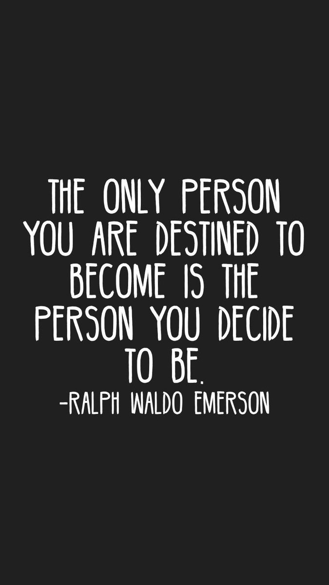 realdealrodgers's tweet photo. The only person you are destined to become is the person you decide to be.
-Ralph Waldo Emerson
#BeYou #wisdom #realmanstuff https://t.co/BPflvoUI3G