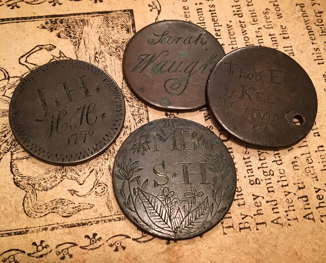 Little love messages, 18th century style! #CoinHistory