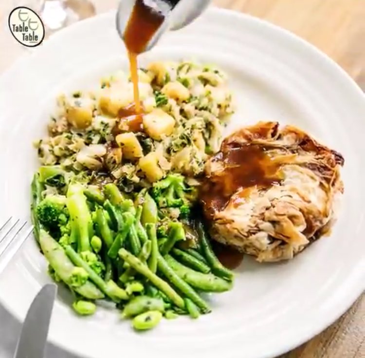 Pie and gravy, perfect combination!