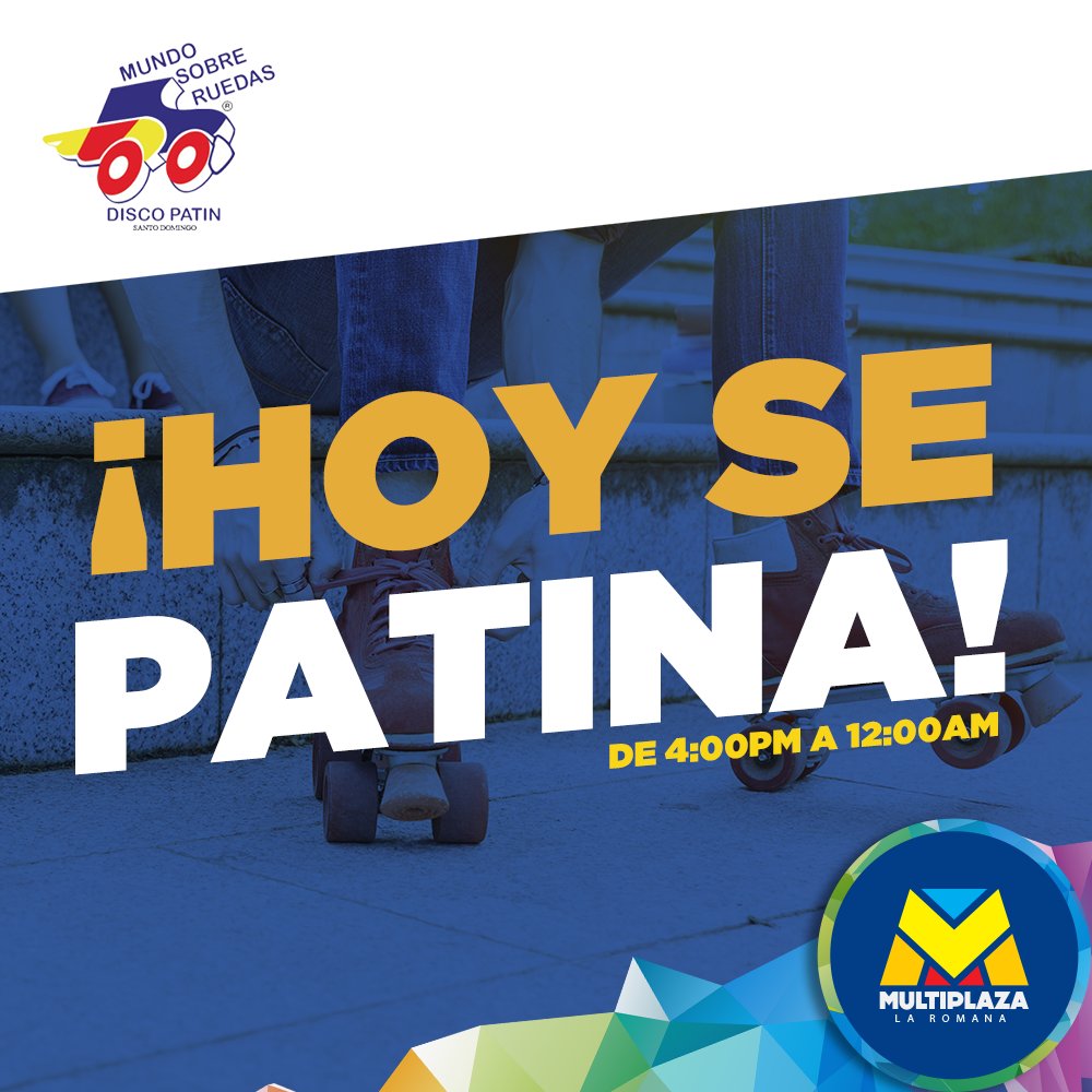 Pasa un divertido sábado en la mejor pista de patinaje en La Romana. ¡Te esperamos en @mundosobreruedasromana! #MultiplazaLaRomana #CentroComercial