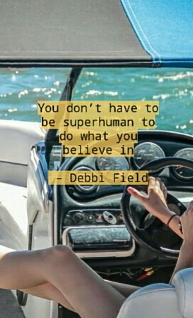 Hazloe3's tweet photo. “You don’t have to be superhuman to do what you believe in.” – #DebbiFields
#entrepreneurs #encouraging #quote #ThinkBIGSundayWithMarsha #MotivationSundaywithDes https://t.co/Cxu8thUQ6B