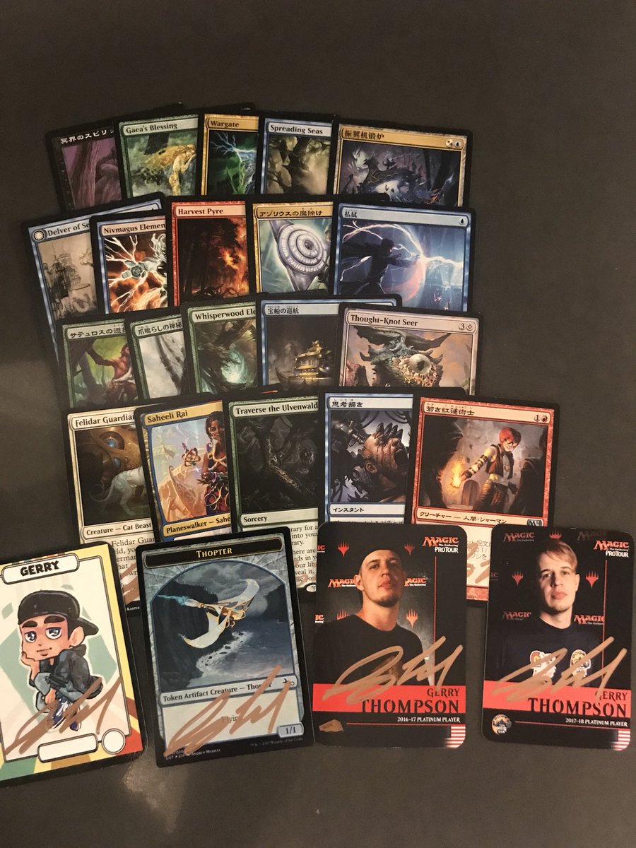 30K followers! RT and follow and I’ll pick one winner from among those at 1159PM PST tomorrow. Winner gets every card pictured, each signed, which is a random assortment of cards from my past. &lt;3