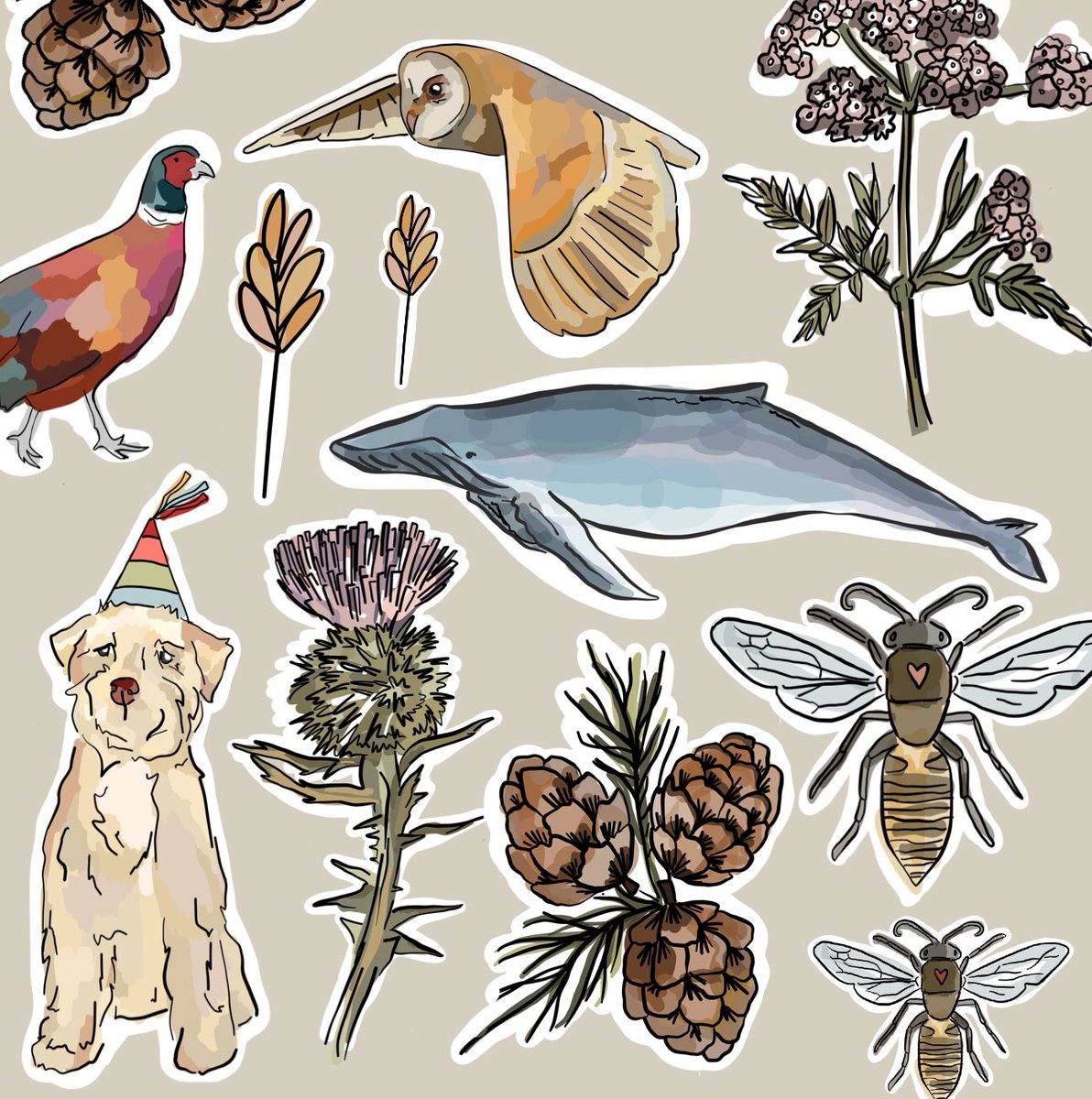 LilyDenDesign's tweet photo. Working on brand stickers #brand #SmallBusiness #lilydennisondesign https://t.co/APxJO0oya8
