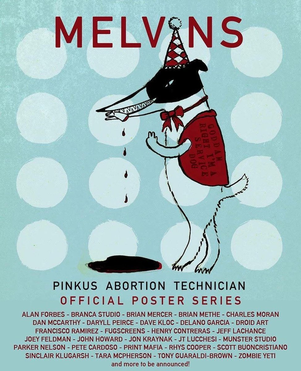 klugart's tweet photo. You'll be thrilled to see that I'm doing a new @melvinsdotcom poster. #themelvins #melvins #pinkusabortiontechnician #buzzo #kingbuzzo #shorb https://t.co/lKzYV79J7T