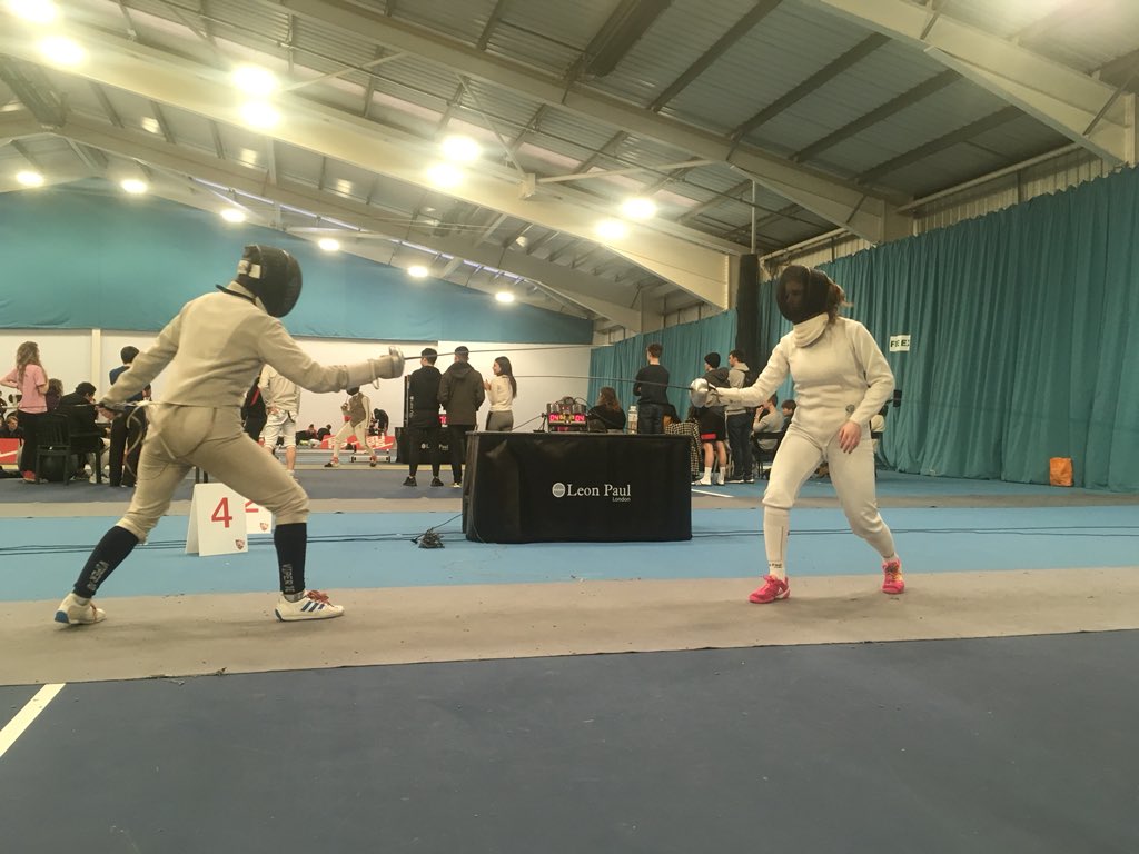 Anita goes for the final in the women’s epee plate! #gosaints #evertoexcel