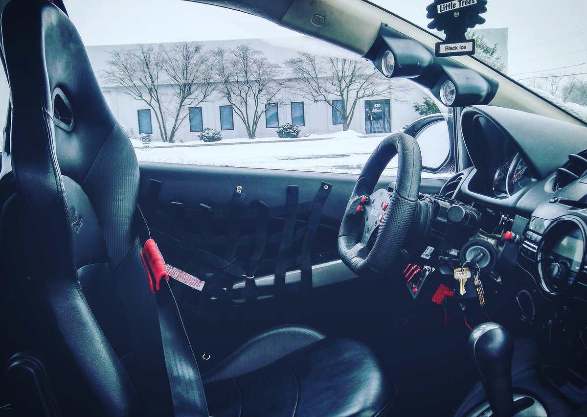 PandaVenge's tweet photo. Seat installed. Went the custom bracket approach which turned out well. Just use oem rails from old seat. Longest 8 hour process for multiple reasons.
#Mazda #mazda2 #sport2 #demio2 #racecar #newseat #raceseat #procar #sparco #trackcar #cockpit #teamhatchback #projectcar https://t.co/H5XMu8C5ra
