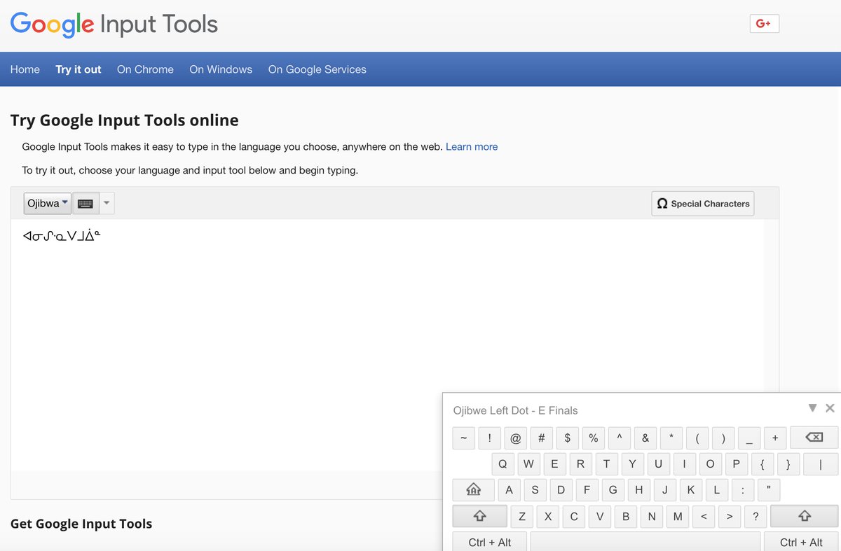 PreserveOjibway's tweet image. Our ᐊᓂᔑᓋᐯᒧᐄᓐ Keyboard is now on #GoogleInputTools! Check it out! google.com/inputtools/  #TBCSchools #Anishinaabemowin #FNMI #onted #tbay @GoogleForEdu @googlecanada