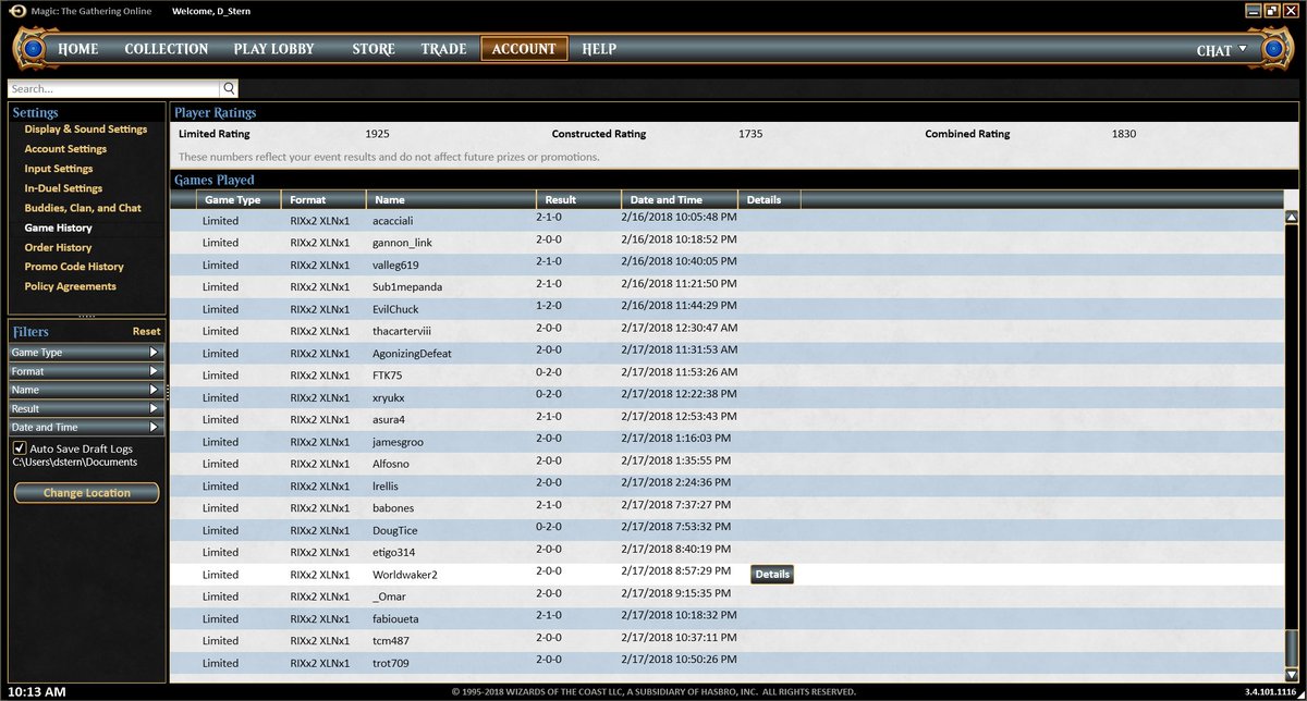 dustin_stern's tweet photo. I had almost given up on RIX (did not draft for weeks). At one point back when I was trying to draft IXL type aggressive tribal decks I was running at 55% with ELO down around 1750 . 

Trophies in 12 of last 20 drafts, MW% @ 80% over last 50 and 76% over last 100.  #solvedformat https://t.co/KwITeaKJ1I