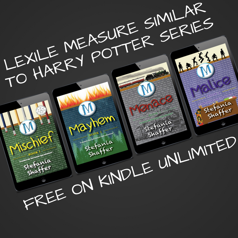 ShafferStefania's tweet photo. Modern day Tom Sawyer-type adventure books that have #Lexile measures similar to #HarryPotter. Perfect for reluctant #MiddleGrade readers!

Get the MISCHIEF series on #Amazon in print or as a #Kindle #ebook:
https://t.co/LYBBNXDrmg
#IARTG #ASMSG #parents #teachers #amreading https://t.co/6Hm6qQxLeo