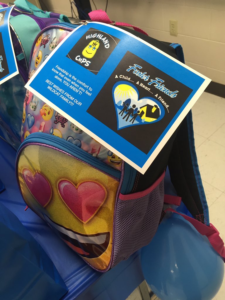 MistyWard78's tweet image. Our Highland Elementary #CmPS team provided their first back packs to children placed into emergency care this weekend! #fpspi #ServiceFirst #AServantsHeart    #FosterFriends #goodnews @JC_Schools