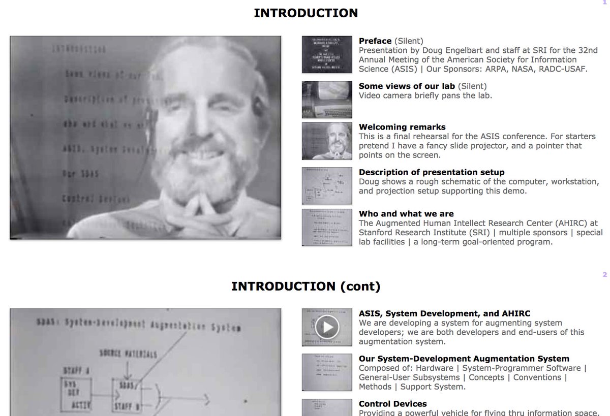 ChristinaDEI's tweet image. And now, a sequel to the &quot;Mother of All Demos&quot; made by #DougEngelbart and team the following year - more evolved system and use cases for true intelligence amplification dougengelbart.org/firsts/1969-de…