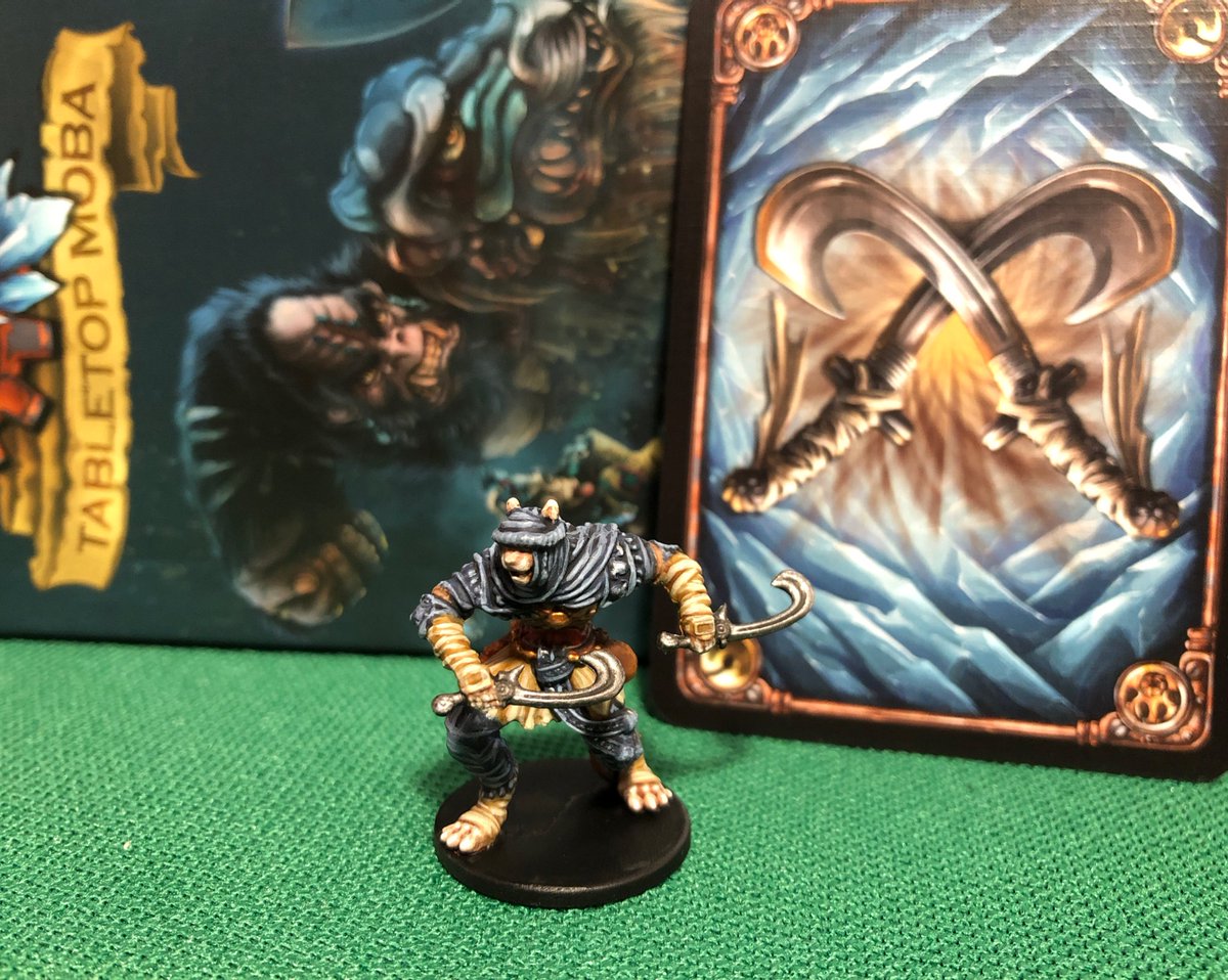 cicciorasmas's tweet image. Painting heroes of #GuardsOfAtlantis: Tigerclaw. #boardgames @WolffDesigna
