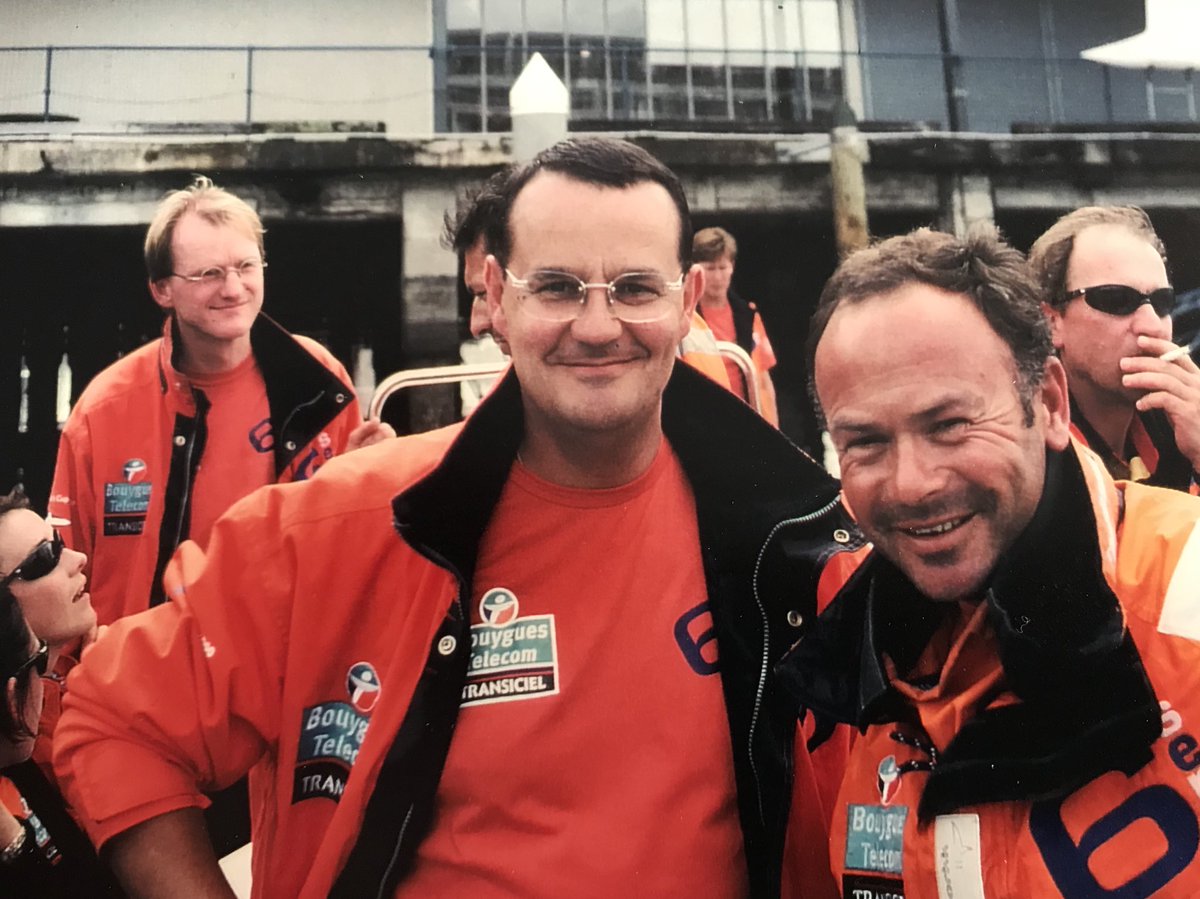 Auckland ; America’s cup 2000 le défi français «  6 ieme sens » avec Bertrand Pace et Xavier de Lesquen