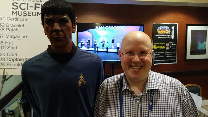 It looks like Nardole found a new companion to travel through time and space with...

Thank you for dropping by our Hollywood Science Fiction Museum at #GallifreyOne

<a href="/RealMattLucas/">Matt Lucas HQ</a> #spock #StarTrek