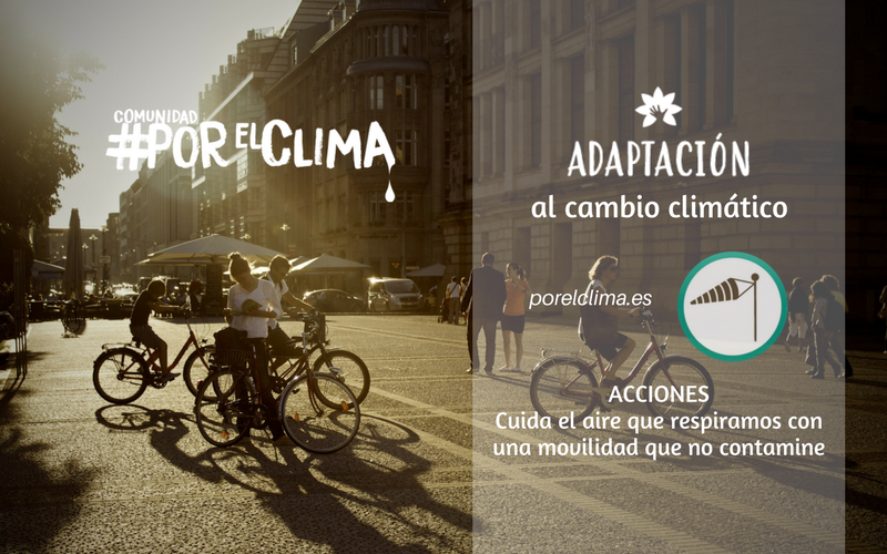 compromisoclima's tweet photo. Cuida el aire que respiramos con una movilidad que no contamine ¡¡Ponte en marcha!!
Acciones de adaptación frente al #CambioClimático.
#AdaptaCC #PorElClima con el apoyo de @FBiodiversidad
https://t.co/QrGXW5rM3G https://t.co/h34b1tbLkN