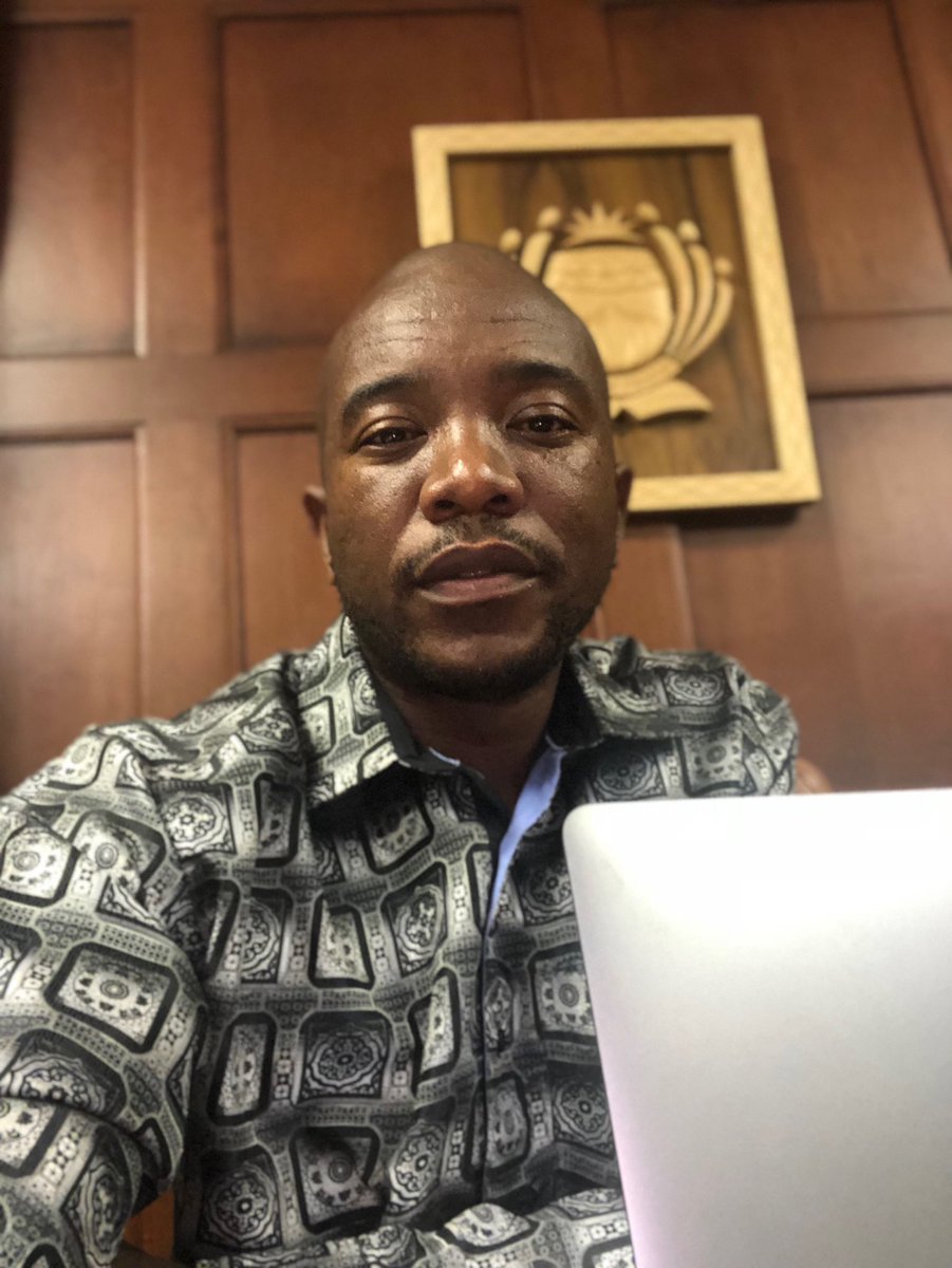 MmusiMaimane's tweet photo. Dumelang Bagaetsho. Back at work finalizing response speech for tomorrow. Let’s work together to build a great nation. #possible https://t.co/DRMX0DwnMv