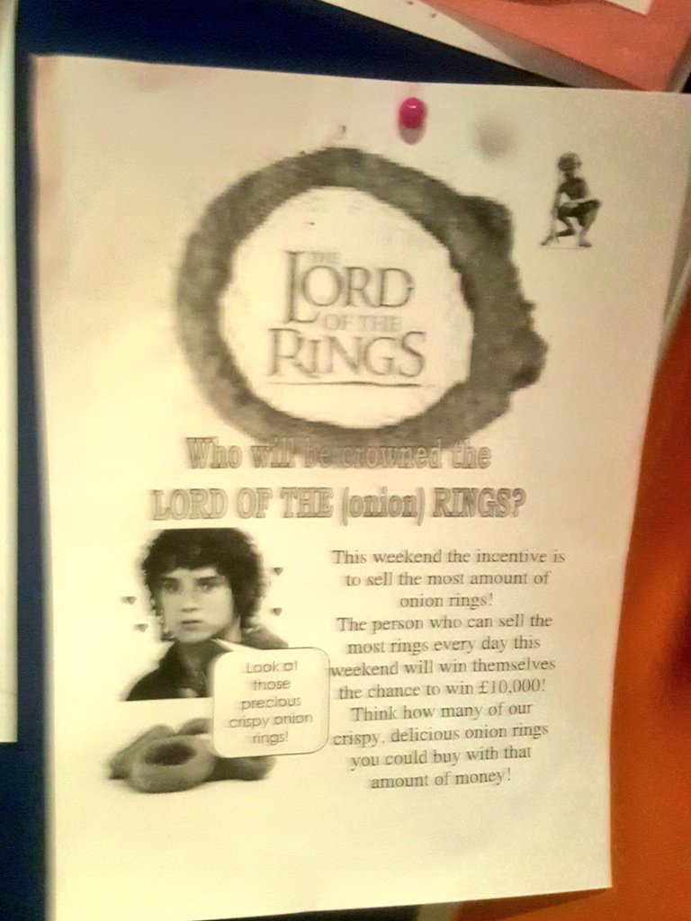 Lord of the (Onion) Rings

Laura is smashing it with 10 sold in one evening alone...
<a href="/SteveAdamsTT/">Steve Adams</a> <a href="/StaplesClaire/">claire staples</a>