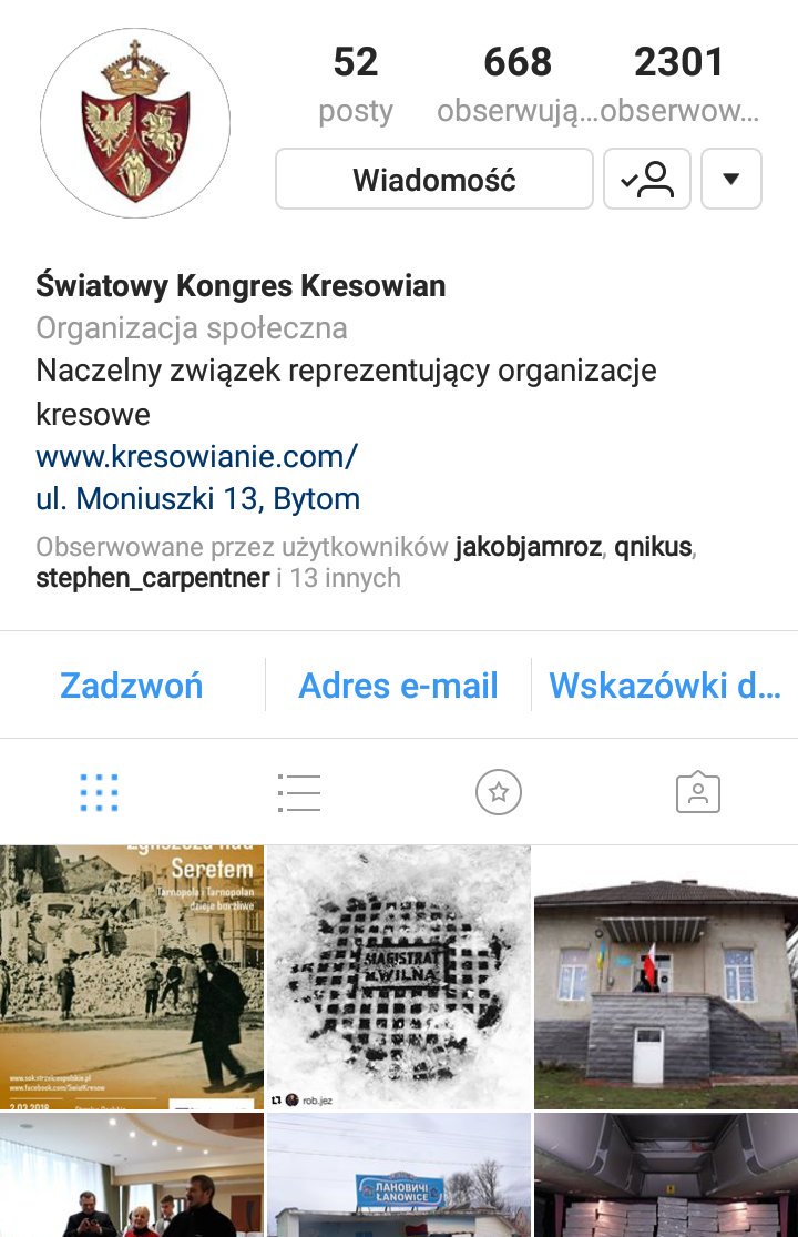 Zapraszamy na nasz instagramowy profil!
instagram.com/kresowianie/