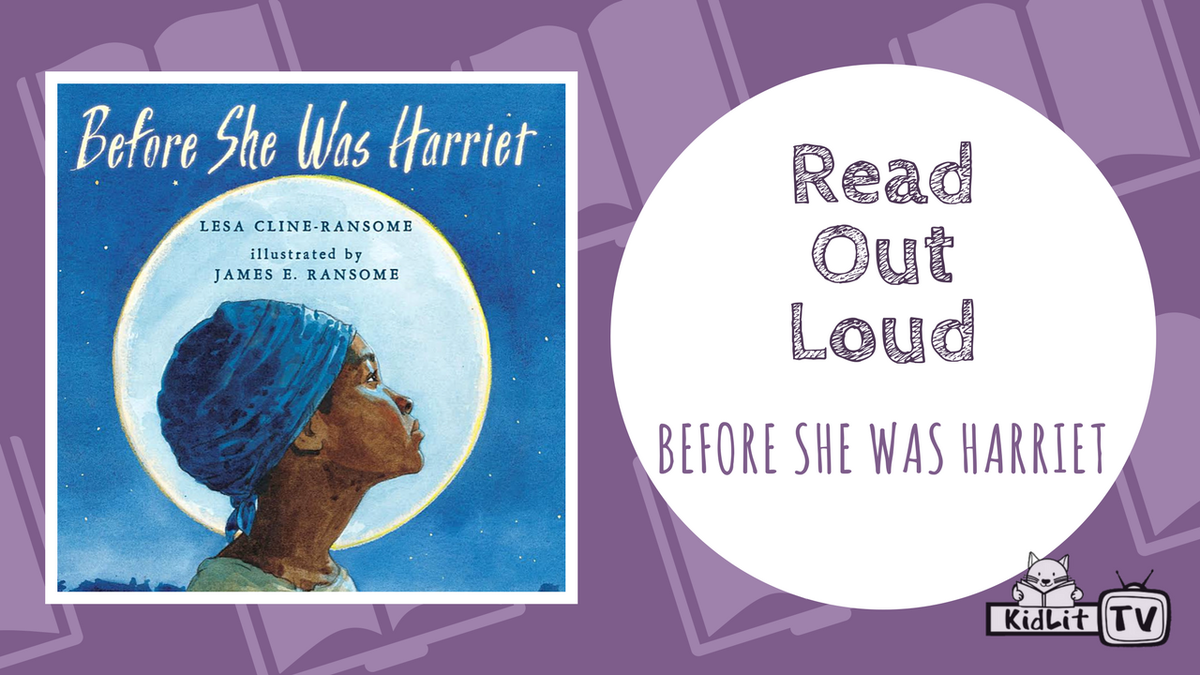 KidLitTV_NYC's tweet photo. Watch this beautiful reading of BEFORE SHE WAS HARRIET by @lclineransome on this week's episode of Read Out Loud.  BEFORE SHE WAS HARRIET is a @JrLibraryGuild selection and Coretta Scott King Honor book #alayma #alamw18 @ALALibrary @alamw @HolidayHouseBks https://t.co/E28pR2nmNY https://t.co/xOftd1PZBQ