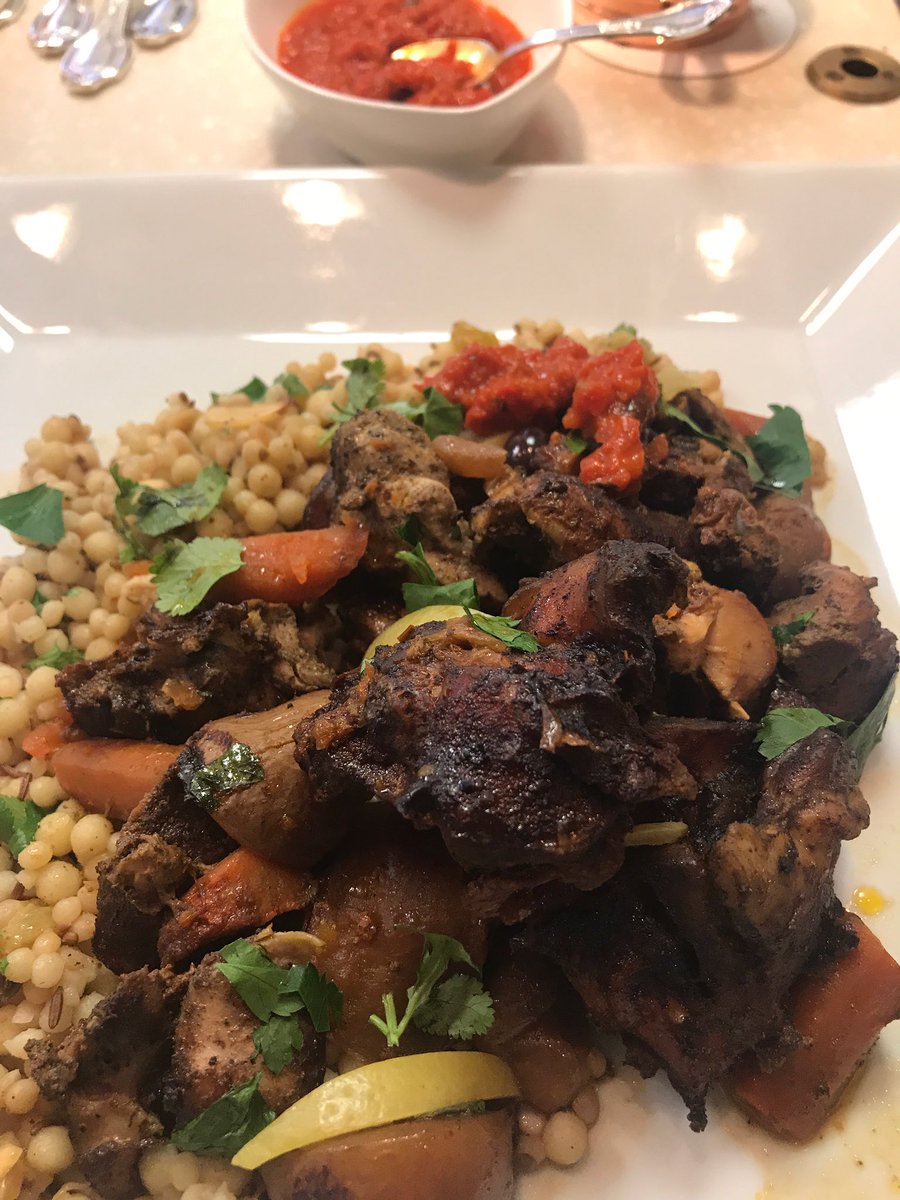 simoneink's tweet photo. @usairforce chef sal khan shared a dish from Trinidad called Pelau on #FoodieAndTheBeast w @NycciNellis yum! @BlueStarFamily #militarychefs https://t.co/ypJK0RAr3d