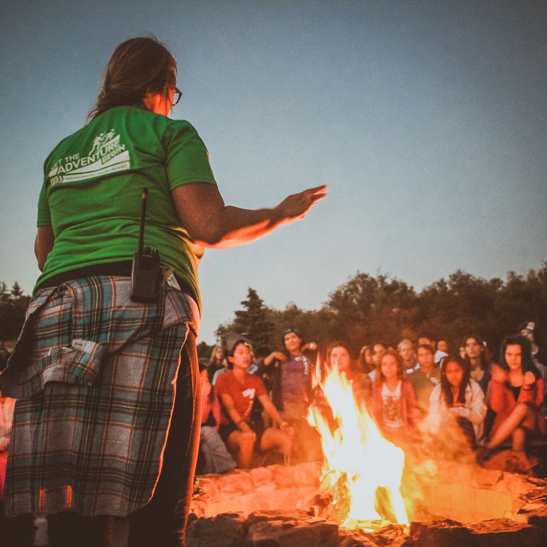 I Love Camp Month Photo of the Day: Opening campfire feels! #ilovecamp #ilovecampmonth #ycamp #openingcampfire