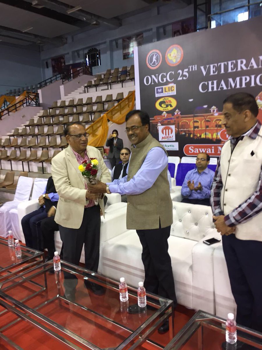 RsscSports's tweet photo. Additional Chief Secretary-Sports, Government of Rajasthan &amp; Chairman, Rajasthan State Sports Council Shri JC Mohanty Sir visited Veteran National Table Tennis championship at Sawai Man Singh Indoor Stadium, Jaipur. https://t.co/OvQAR5u31W