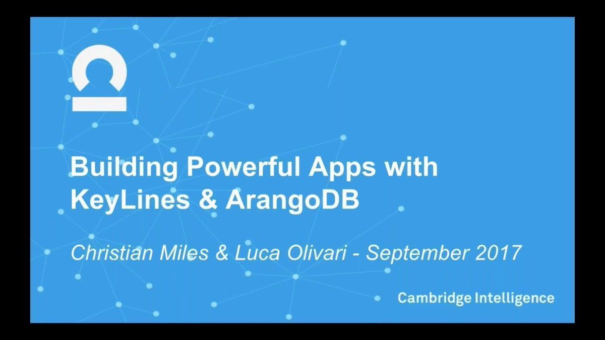 arangoai's tweet image. Missed our webinar with #KeyLines &amp;amp; #ArangoDB by @lucaolivari and @CambridgeIntel? 

Watch it here: j.mp/2F6VIB9
#database