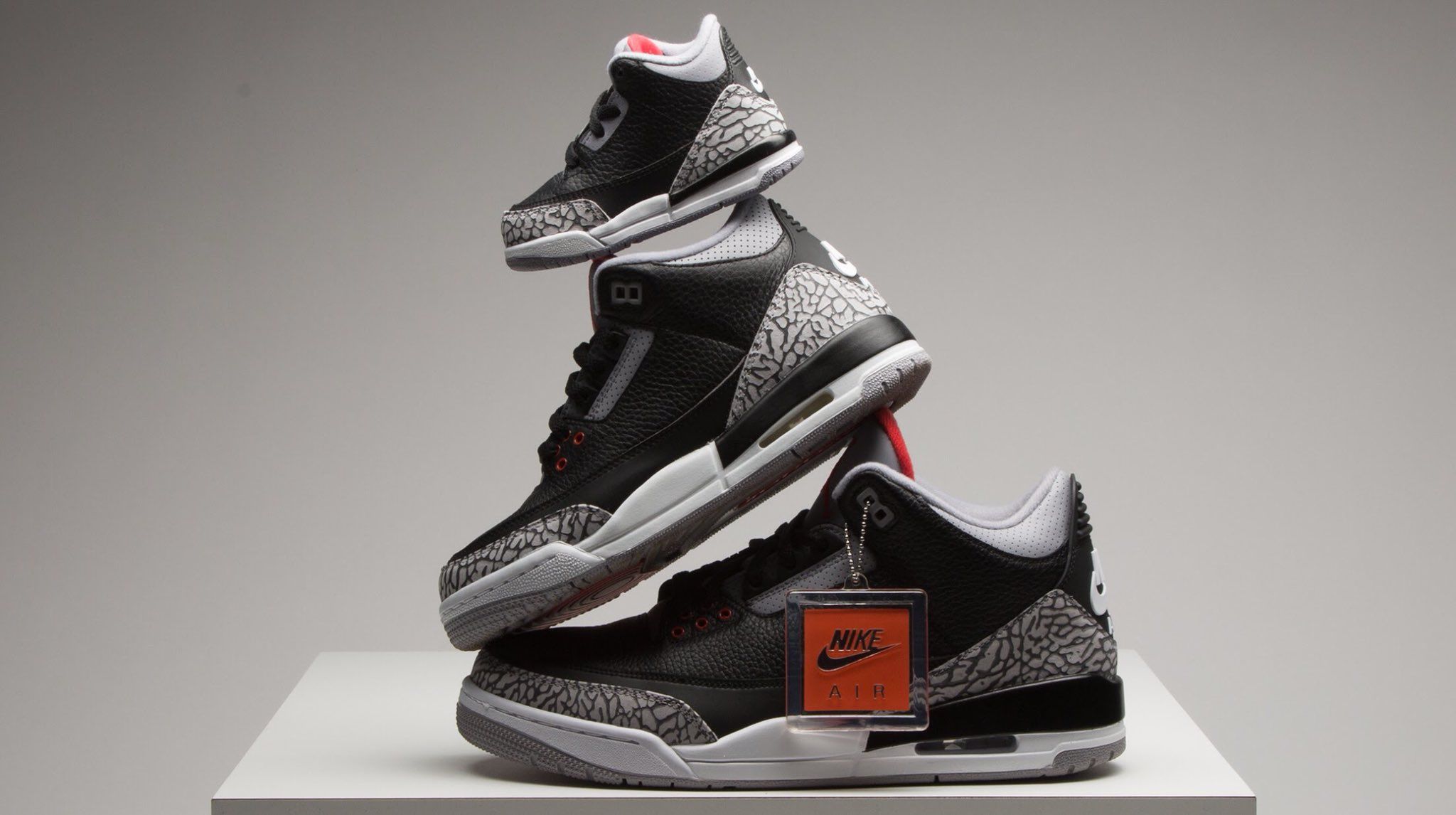 Jordan 3 black cement cheap kids