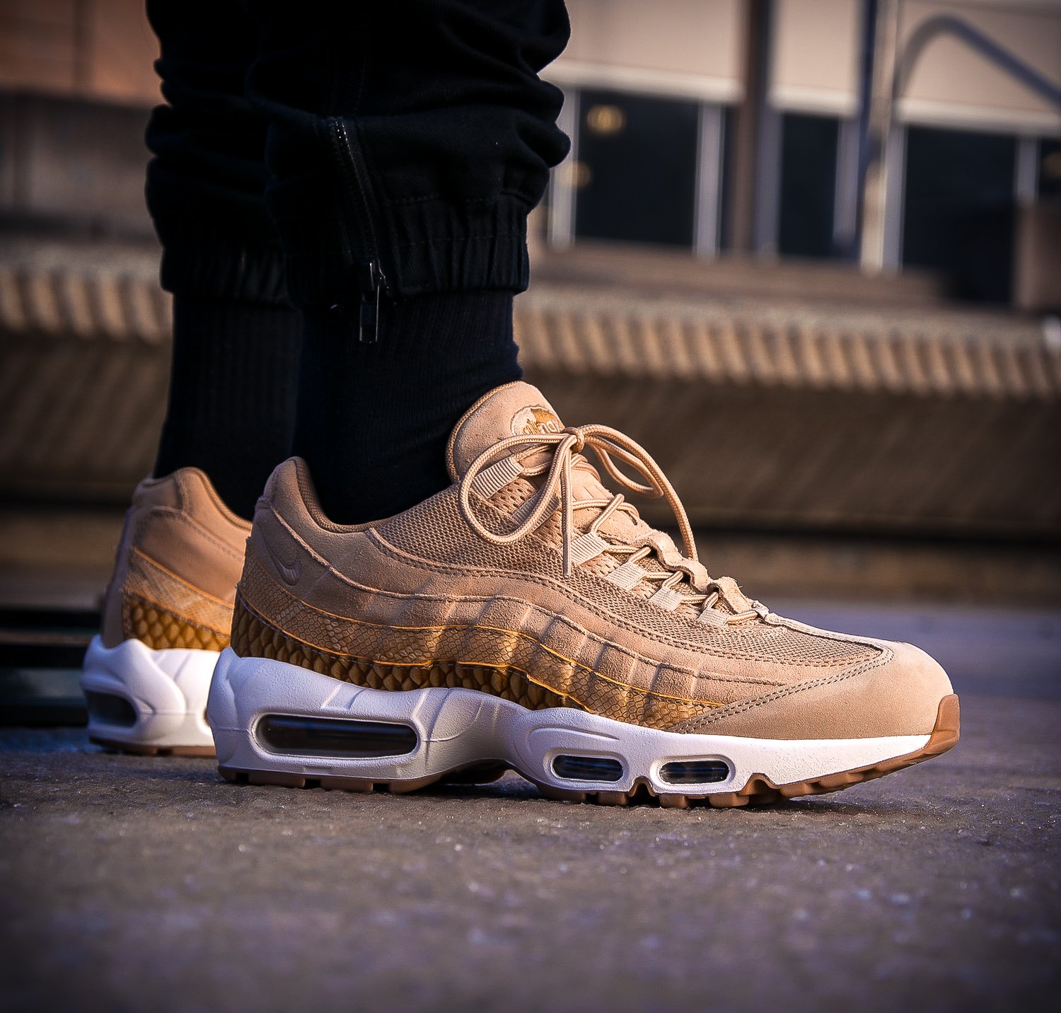 Solekitchen on Twitter: "The latest edition of the #Nike Air Max 95 Premium "Vachetta Tan/Elemental Gold" is fitted with croco overlays and now available instore &amp; online! 41 - 46