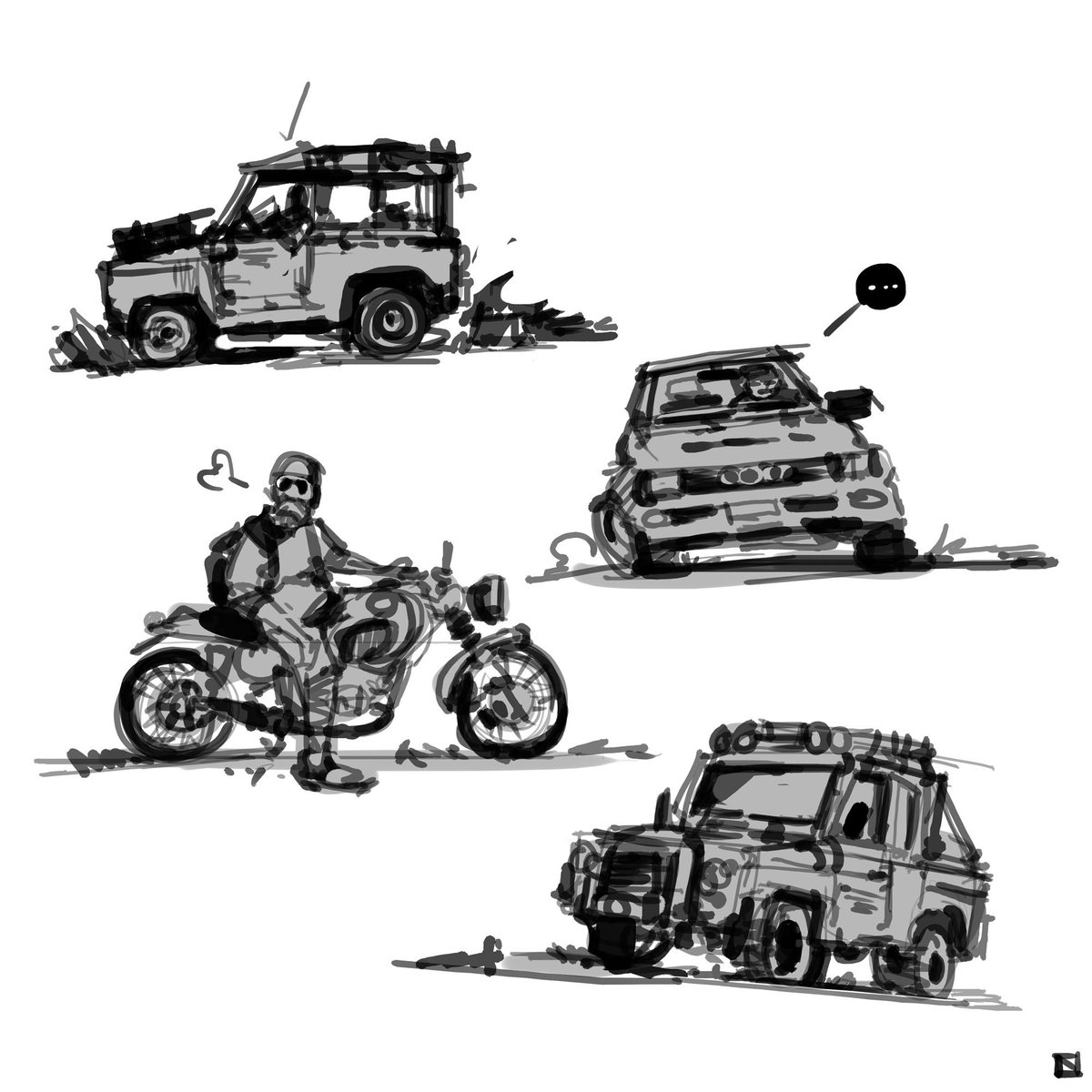 Some very loose Sunday studies... 