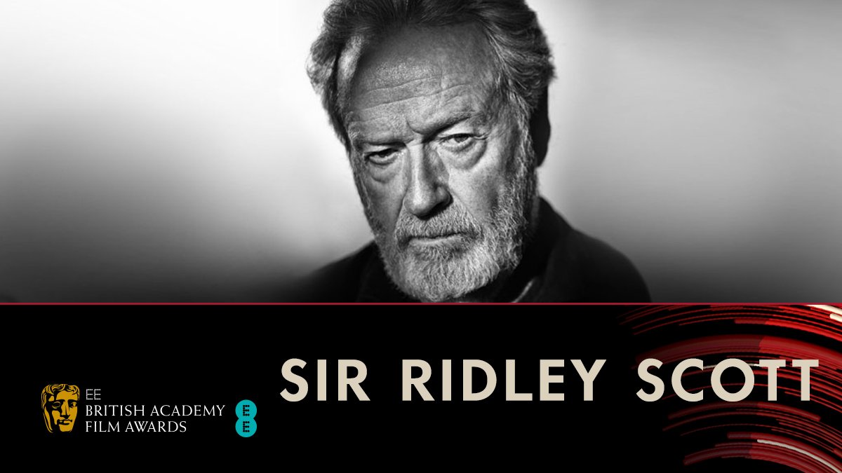 BAFTA's tweet photo. The BAFTA Fellowship is awarded to Sir Ridley Scott #EEBAFTAs https://t.co/IjMPZ3WkbN