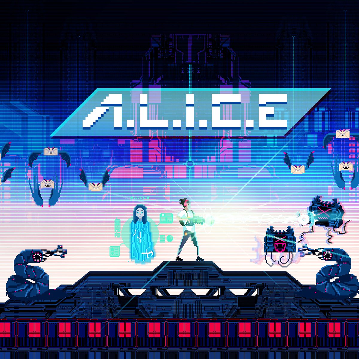 S1T2's tweet photo. Intrigued by our A.L.I.C.E. updates but haven't tried the game for yourself? There's no time like the present! It's available on iOS and Android: https://t.co/67ZAKn05oy #mobilegame #gamedev #gameart #pixelart https://t.co/HyfnaMOv6n