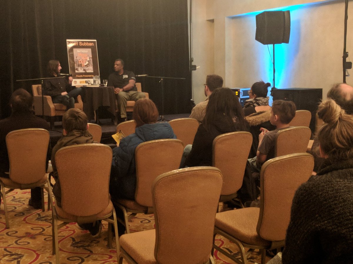 gritlitfestival's tweet photo. We are so happy to welcome @SubbanKarl to #HamOnt for tonight's event. #hwf2018 @BulldogsOHL @PenguinCanada @epic_books https://t.co/zoK8xVkj2j