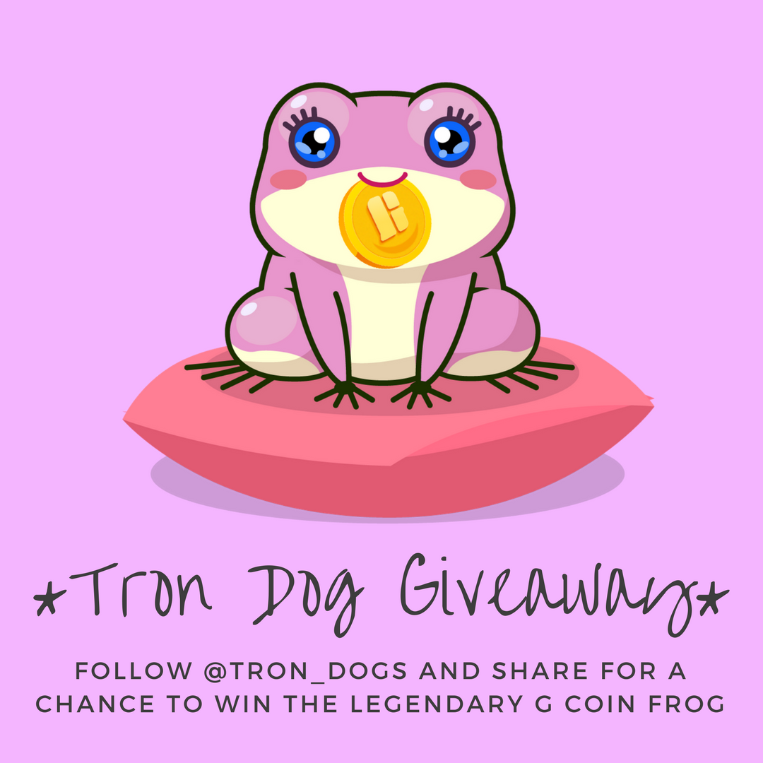 tron_dogs's tweet photo. We at Tron Dogs Community are doing a Free Giveaway of 2 LEGENDARY Frogs!!!  Please Follow, Like, and Retweet for your chance to win the Travel Frog or G Coin Frog!!! We will announce winners 48 Hours from now.  We will gift once the feature is released.
@gelert @gameblockchain https://t.co/rQxILxun8C