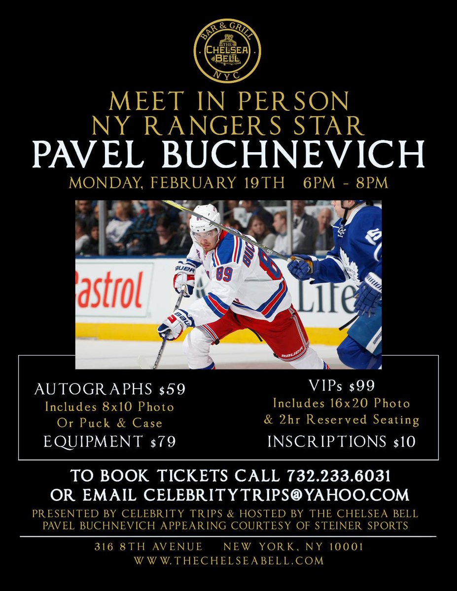 NYRangersevents's tweet photo. Tomorrow! NYC VIP Buchnevich signing! #nyr #newyorkrangers #lgr #letgorangers #msg NYC MONDAY FEB 19TH! https://t.co/n6hbLwxUyy