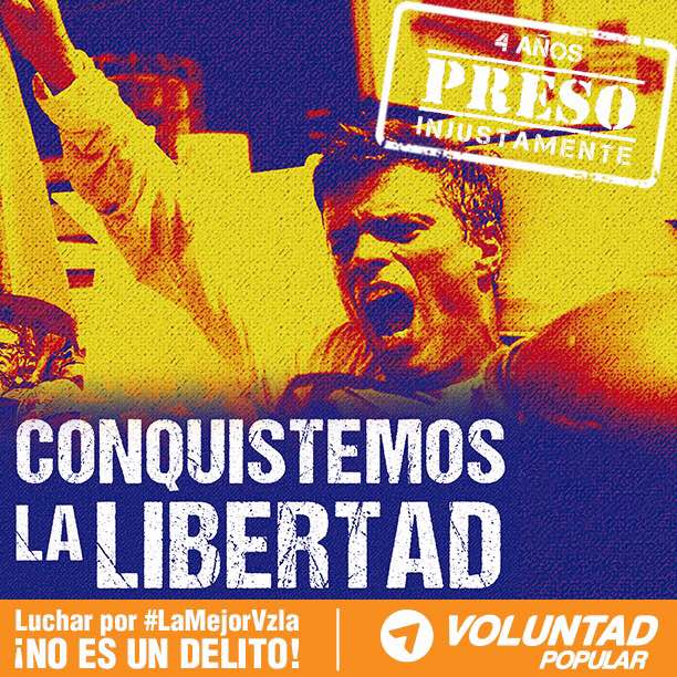 domingo_vp's tweet photo. Fuerza Hermano! @leopoldolopez pronto estarás con nosotros, tu familia y con millones de venezolanos que deseamos tu libertad!! tus ideales están vivos como nunca. #LibertadParaLeopoldo y todos los presos políticos! https://t.co/MQquDJe2RP