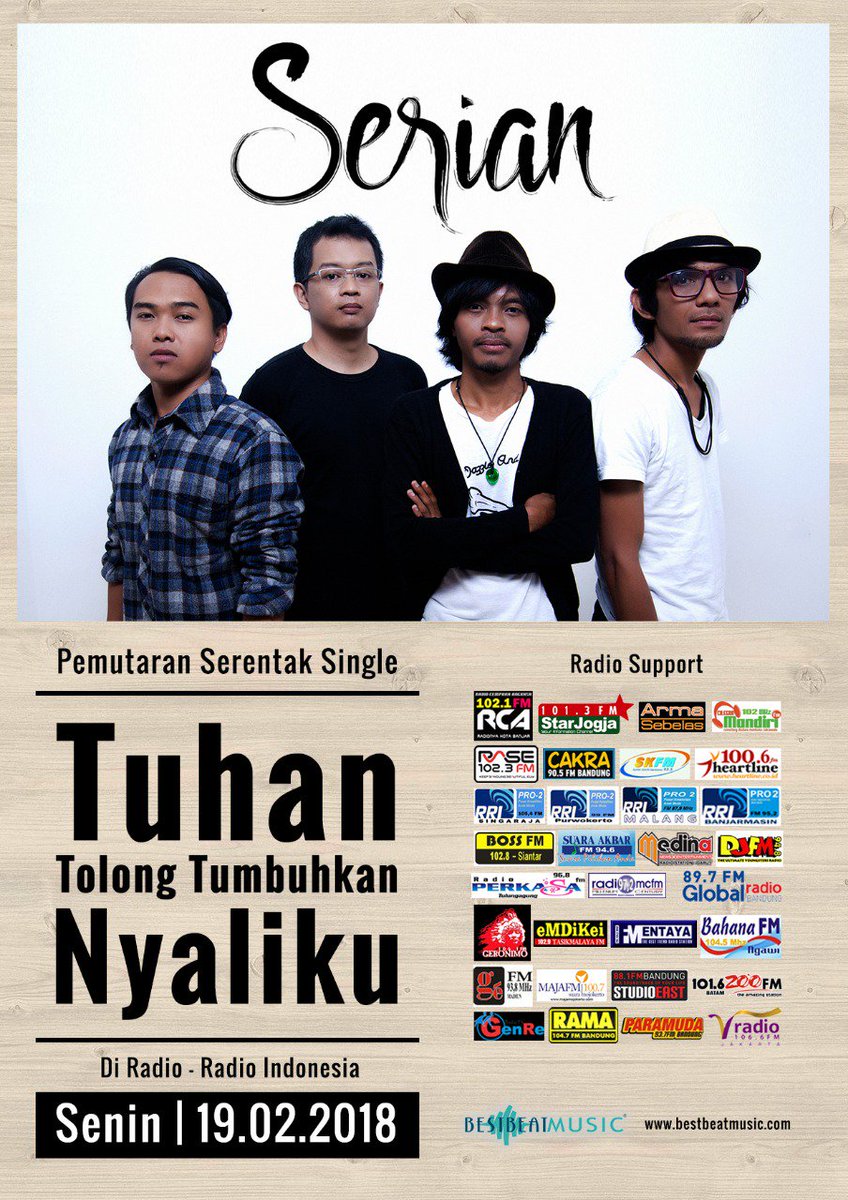 trispro2's tweet photo. Yo guys rekuest "Tuhan Tolong Tumbuhkan Nyaliku - Serian" di acara #galaRekuest siang ini, @bestbeatmusic @AndreasBahcryJr @bestbeatmusic #md @kasah_01 https://t.co/ibCj8wMFEV