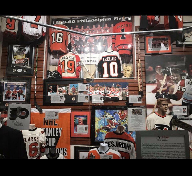 What a win! Here is a taste of some of the game-used @NHLFlyers gear that will be on display at The Museum of Sports @MoSPhilly! Please RETWEET and FOLLOW ME for updates and a chance to win great prizes! #FlyersTalk #Flyers