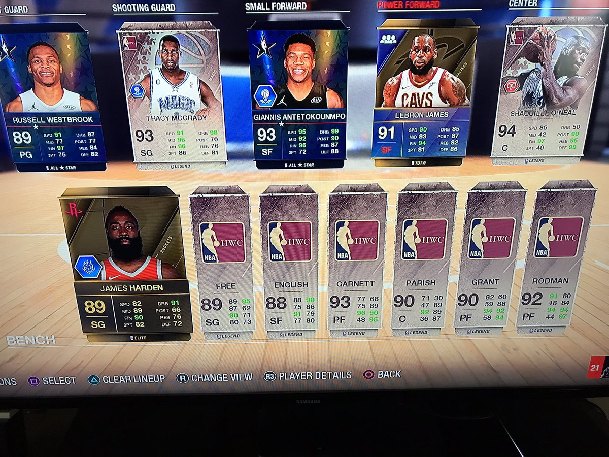 TheCJPrince's tweet photo. Another day, another theme team. This one is my Finisher Squad! All players with a 90+ finisher rating! @EASPORTSNBA @NBALiveSociety @NBALiveAuction #ThemeTeam #NBALive18 https://t.co/BRbO0Hsrb0